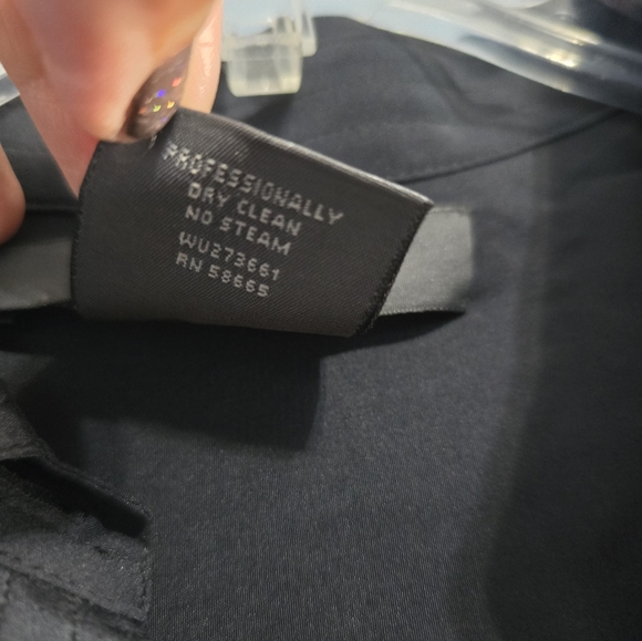 Jason Wu Miss Wu Silk Feather Print Womens Button Down Shirt Black Size 0 - Picture 4 of 5